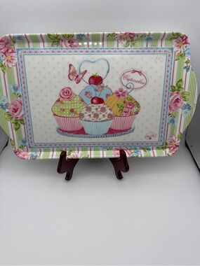 Vintage Stefania Ferre "Cupcakes" melamine tray !!!